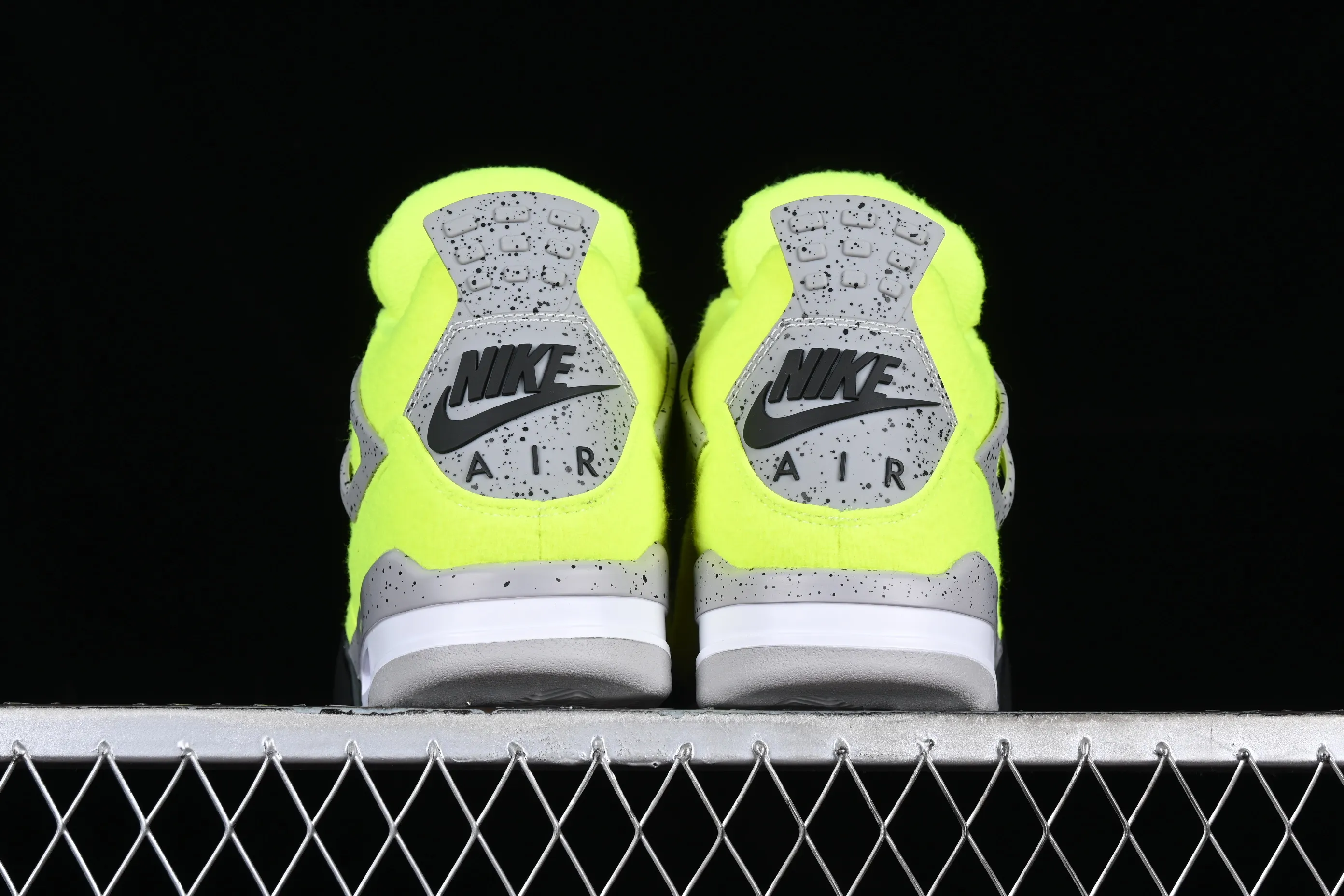 All categories Air Jordan Jordan series basketball shoes Air Jordan 4 Air Jordan 4 Retro "Bred Reimagined" AJ4 Joe 4 fluorescent yellow tennis felt upper DV6773-700